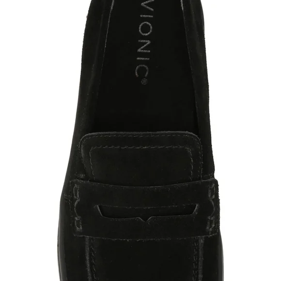 Sizes 5 To 12 Med Women Vionic Uptown Black Suede Penny Loafer SlipOn Sneaker - Picture 10 of 14